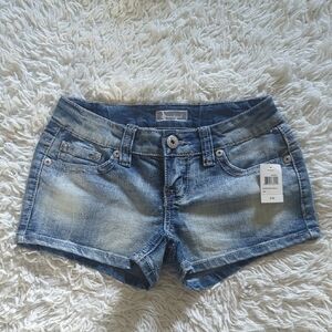 Soundgirl Blue Distressed Cut-Off Shorts